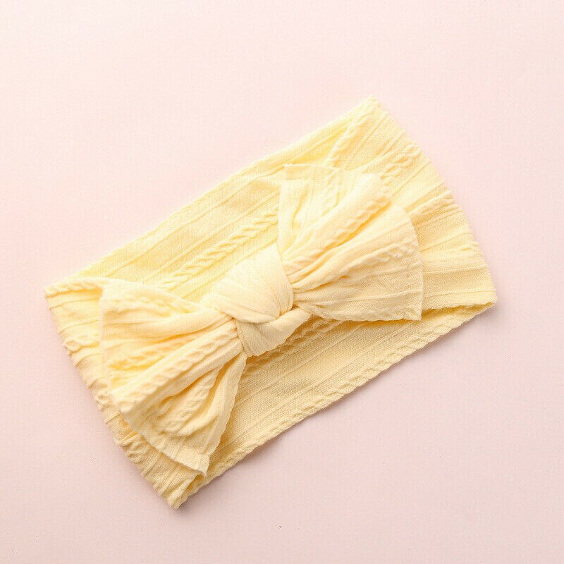 Baby Peuter Kids Meisje Katoen Blend Boog Hoofdband Haarband Hoofddeksels Hoofd Wrap
