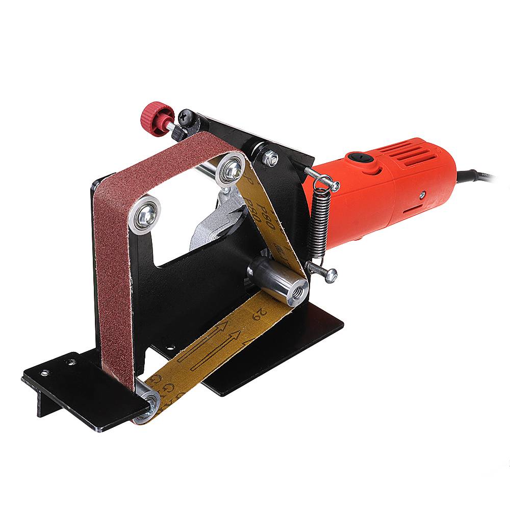 Drillpro Angle Grinder Belt Sander Attachment Metal Wood Sanding Belt Adapter Use 100 Angle Grinder For Polishing Wood Metal