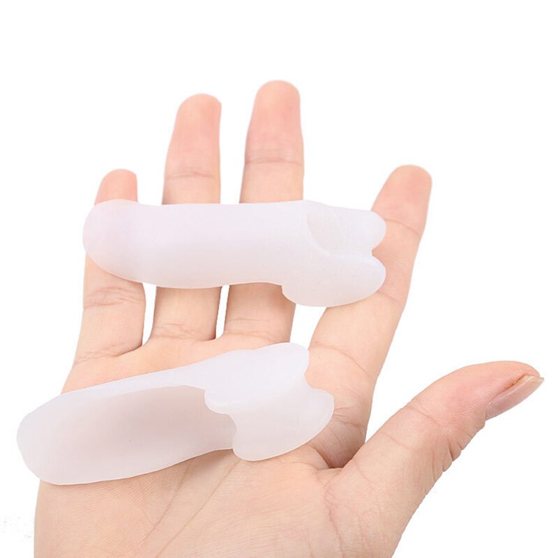 2pc Little Toe Varus Separator Bone Corrector Straightener Silicone Gel Foot Bunion Hallux Valgus Point Fingers Protector TSLM1