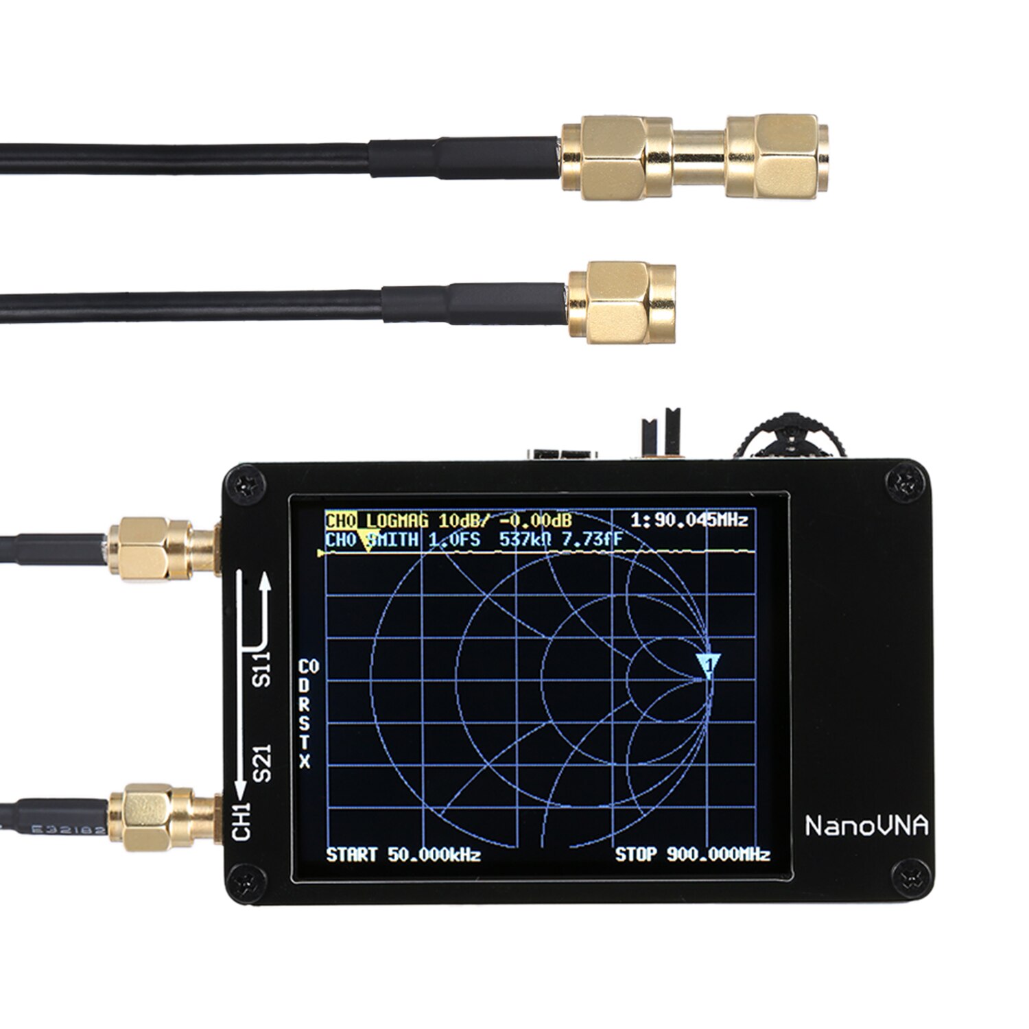 Vector Network Analyzer 50KHz-900MHz 2.8in TFT UHF HF VHF MF Tiny Antenna Analyzer Tool High-Performance DIY Vector Network