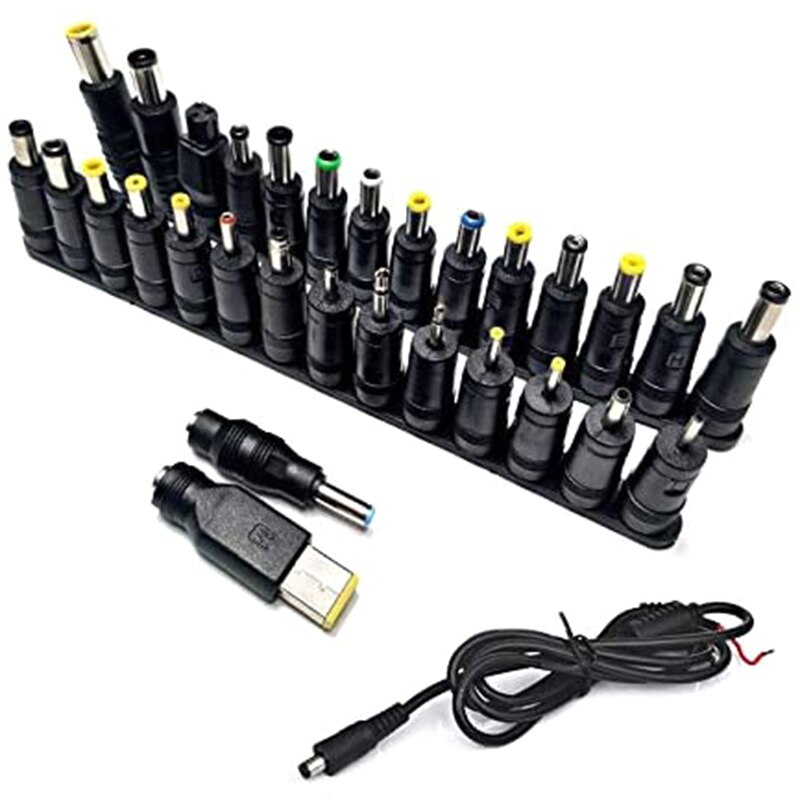 31Pcs Universal Laptop DC Netzteil Adapter Stecker Stecker AC DC Jack Ladegerät Anschlüsse Laptop Power Adapter