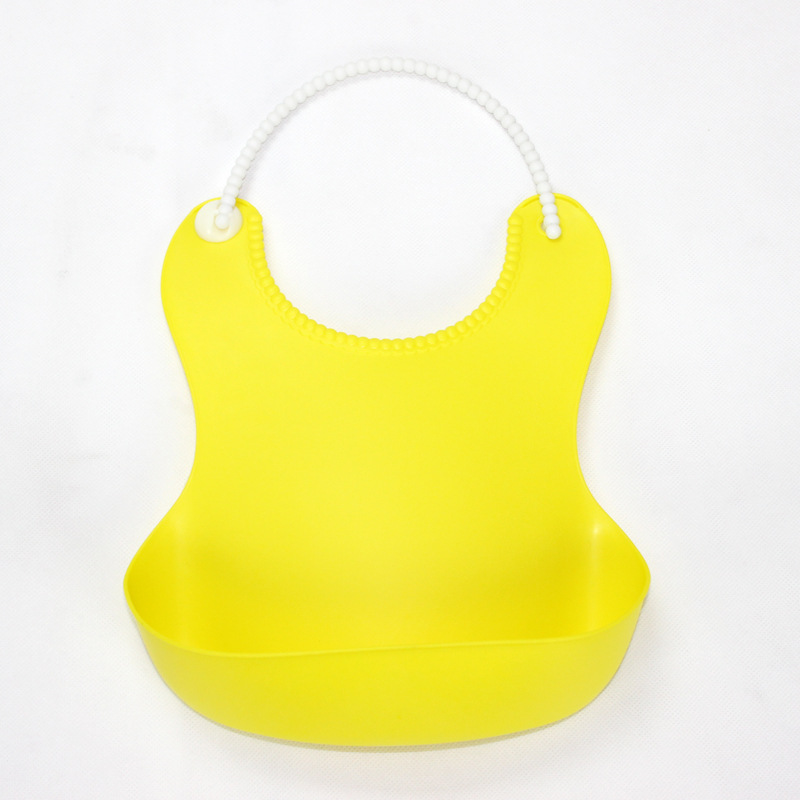 Washable Silicone Baby Bibs Waterproof Bibs Baby Boy Girl Apron Feeding Baby Bibs Burp Cloths for Children Feeding Care: Yellow