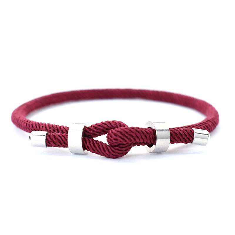 Noter Pulsera De hilo rojo De la suerte para hombres, cadena De cordón ajustable De acero inoxidable que no se decolora, Pulsera Roja De Proteccion Joias: VERMEIL