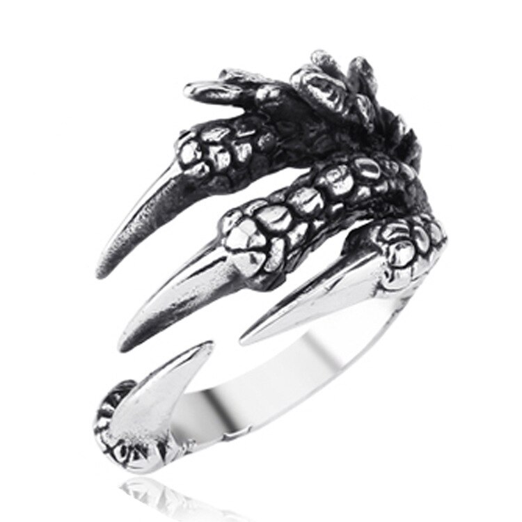 Punk Dragon Claws Vinger Open Ring Rvs Ringen Voor Mannen Accssories Sieraden Halloween Anillo Hombre Bijoux