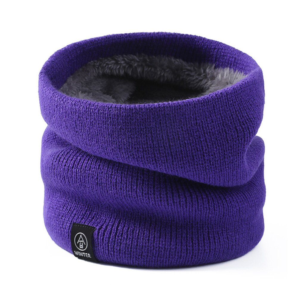 Écharpe en fausse fourrure tricotée unisexe, foulard épais, doux, à boucle circulaire, pour femme et homme, randonnée, cyclisme, escalade, cache-cou, hiver: B4