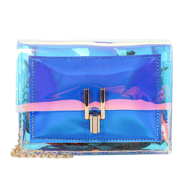 Frauen Tasche Sling Tasche Tasche Weiblichen Sommer Kleine Tasche Schulter Neue Stil Umhängetasche Super Feuer Kette Tasche YUBAI: Blau