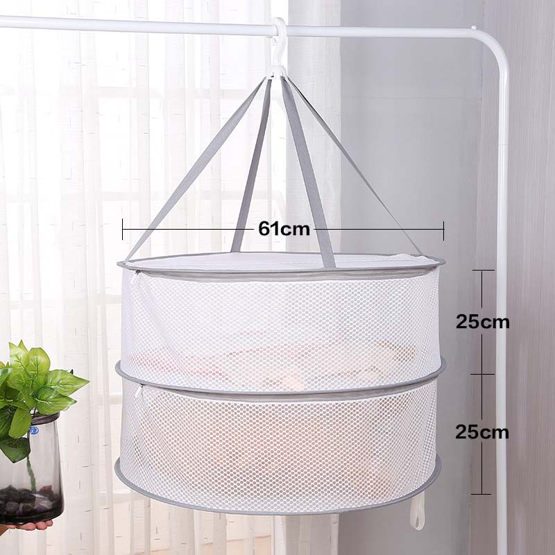 Windproof Clothes Drying Net For Sweater Bra Underwear Hanging Drying Rack Laundry Basket Mesh Folding Nets Flat Out to Dry: 20fine-mesh lockable