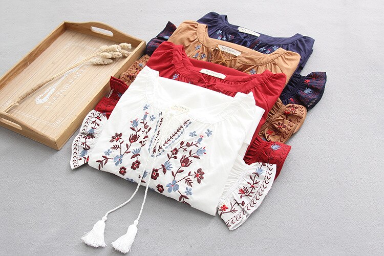 Dames zomer blouse met kleurrijke bohemian print main image 0