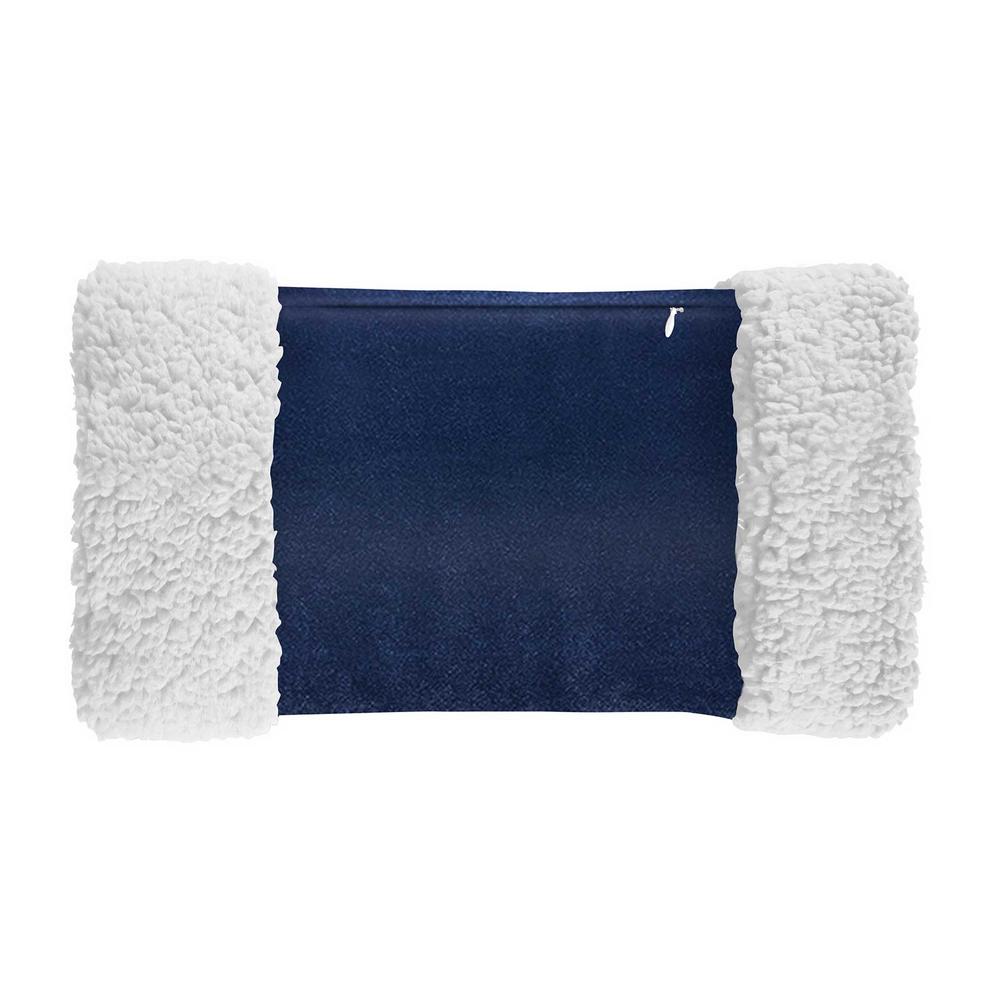 Calentador de manos eléctrico con USB para personas mayores, calentador de manos grueso de terciopelo de felpa, lavable, seguro, cálido para el hogar, suministros de invierno: Blue