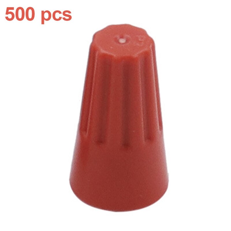 500 Pcs Practical Electrical Wire Connection Nut Spring Cap Terminal Twist Connector Cap Spring Insert Assortment Kit