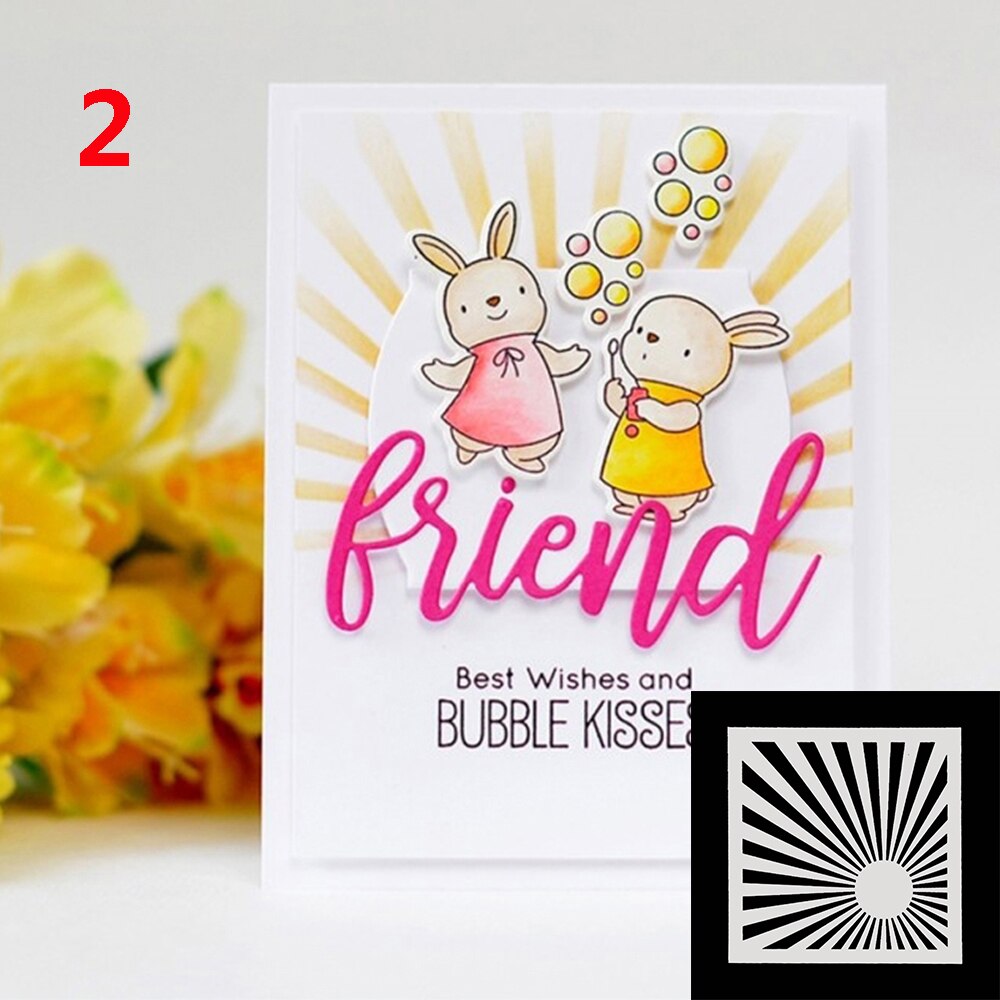 13styles Plastic Template Embossing Paper Cards Making Craft Layering Stencil for Scrapbooking Photo Album Decorative