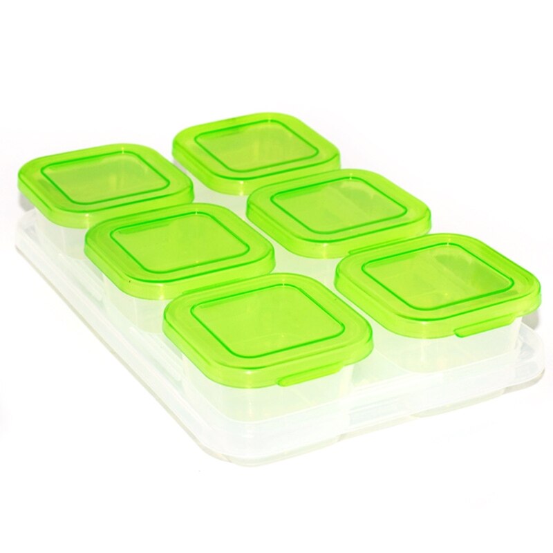 Contenedor de alimentos para bebé, refrigerador, cubos congelados con caja de almacenamiento de bandeja A2UB