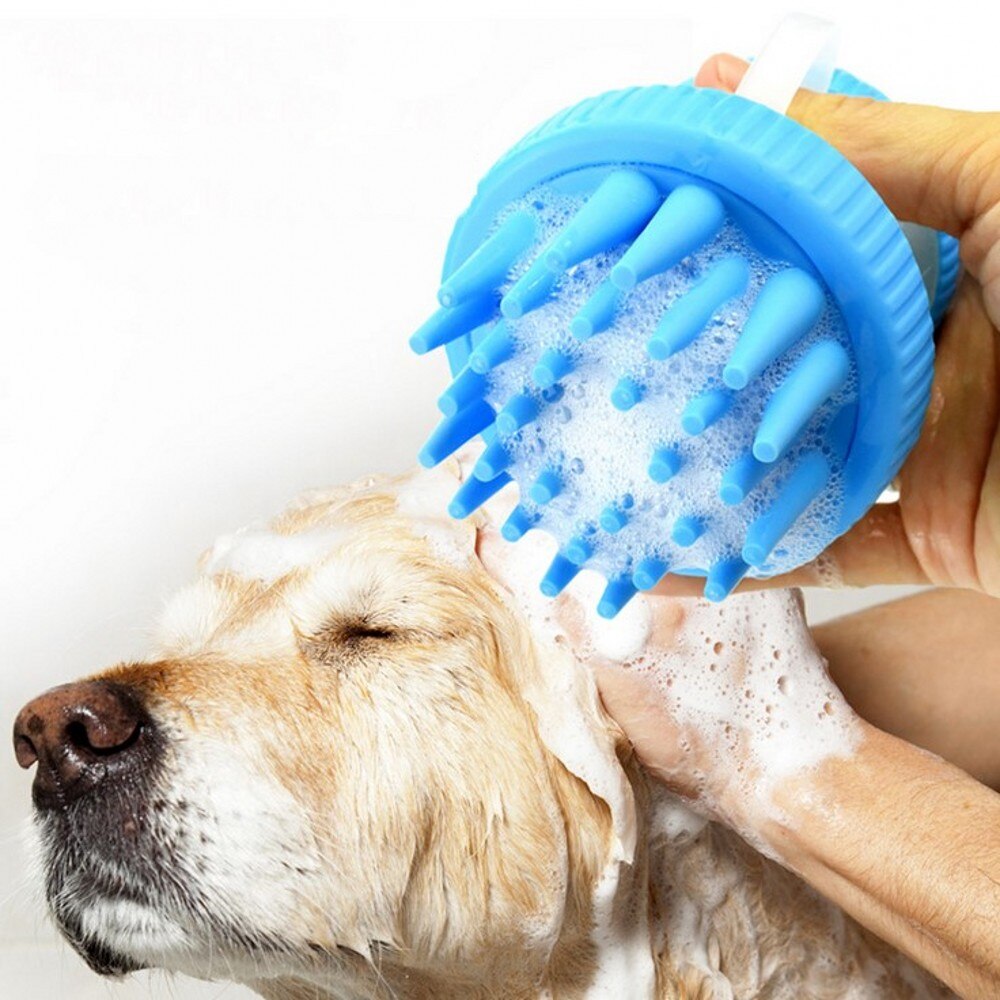 Hond Bad Borstel Kam Reinigingsbad Massage Hond Kat Spa Borstel Shampoo Grooming Multifunctionele Siliconen Huisdier Borstel Bad Gereedschap Voor hond