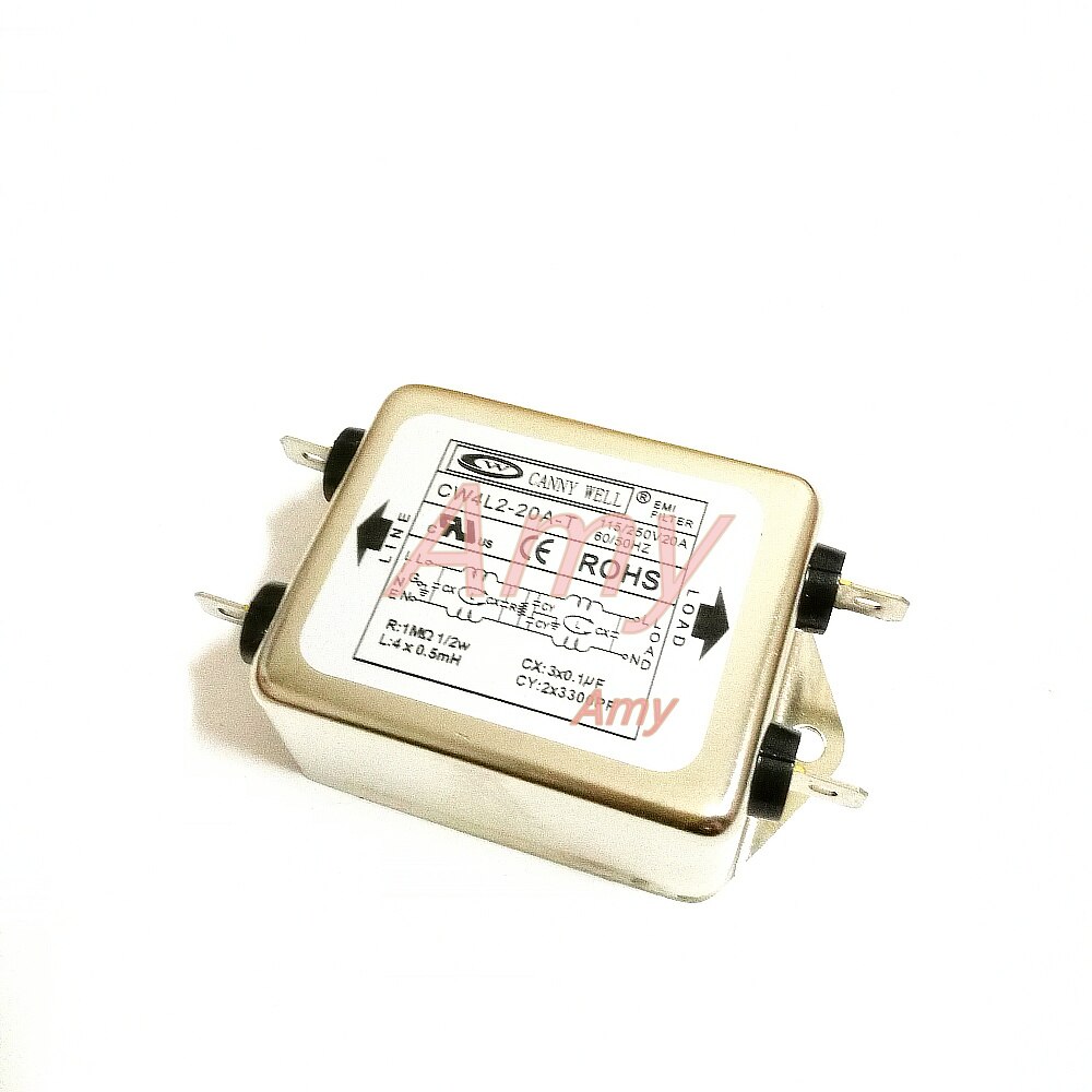 Taiwan power EMI filter CW4L2 20A T single phase 220V AC