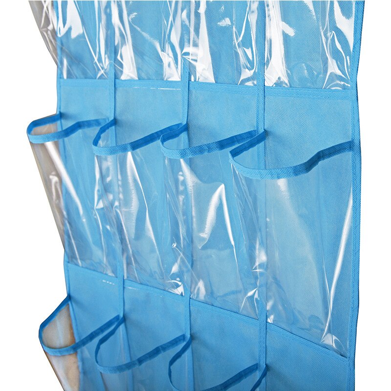 Organizador colgante con 24 bolsillos, bolsa de almacenamiento detrás de la puerta, para zapatos, parachoques, para cuna, cocina, baño, con ganchos