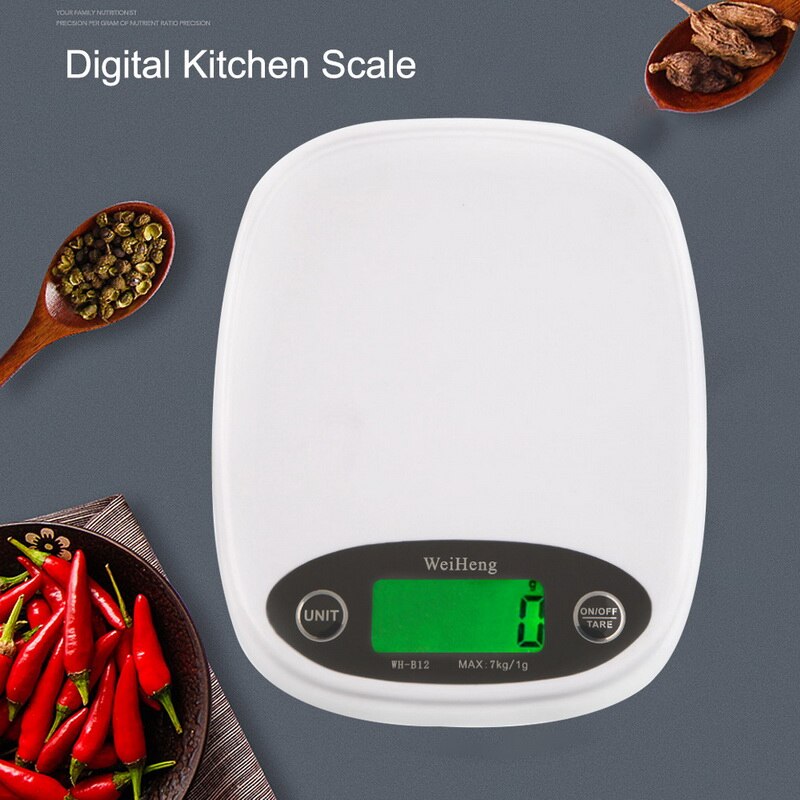 Junejour 7kg/3kg 0.1/1g Mini Kitchen Weight Scale High Precision LCD Digital Display Scale Gram Weighing Scale for Food Jewelry