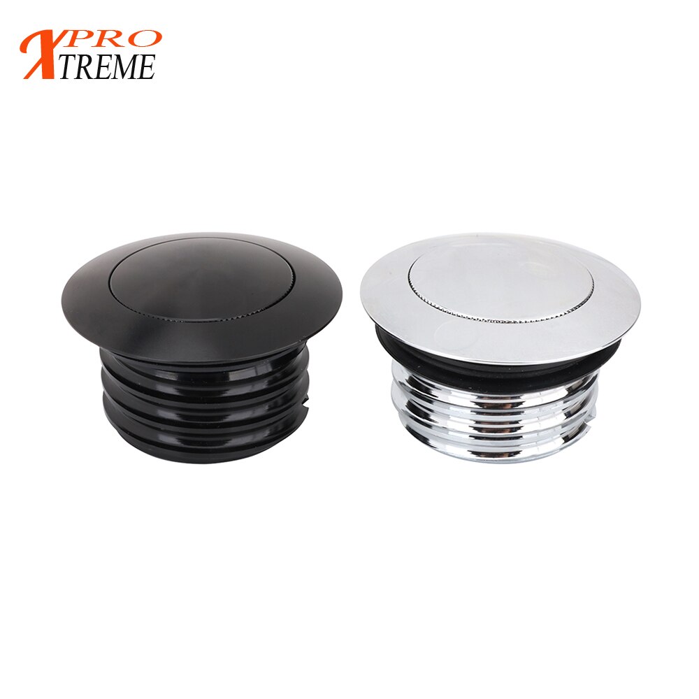 Aluminium Motorcycle Gas Cap Met O-ring Zwart Zilver Voor Harley Davidson Brandstoftank Cover 1 Pc