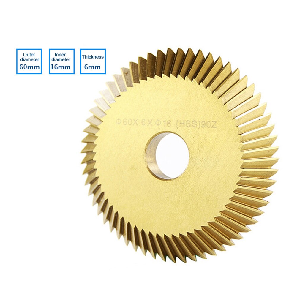 HSS 60*6*16mm 90T Key Cutting Machine Blade For Duplication Key Machine Milling Cutter Key Cutting Blade Locksmith Tool