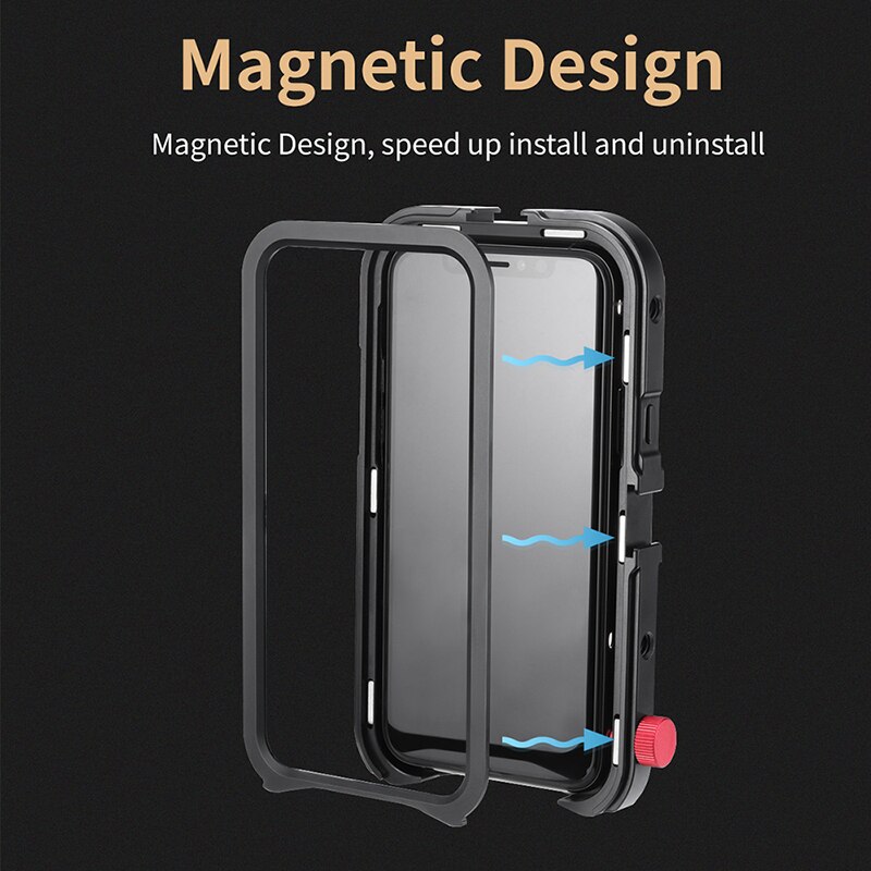 Ulanzi vlog metallveskebur til iphone 11 videoopptak vloggingveske med 17mm gjenger 1/4 skruer