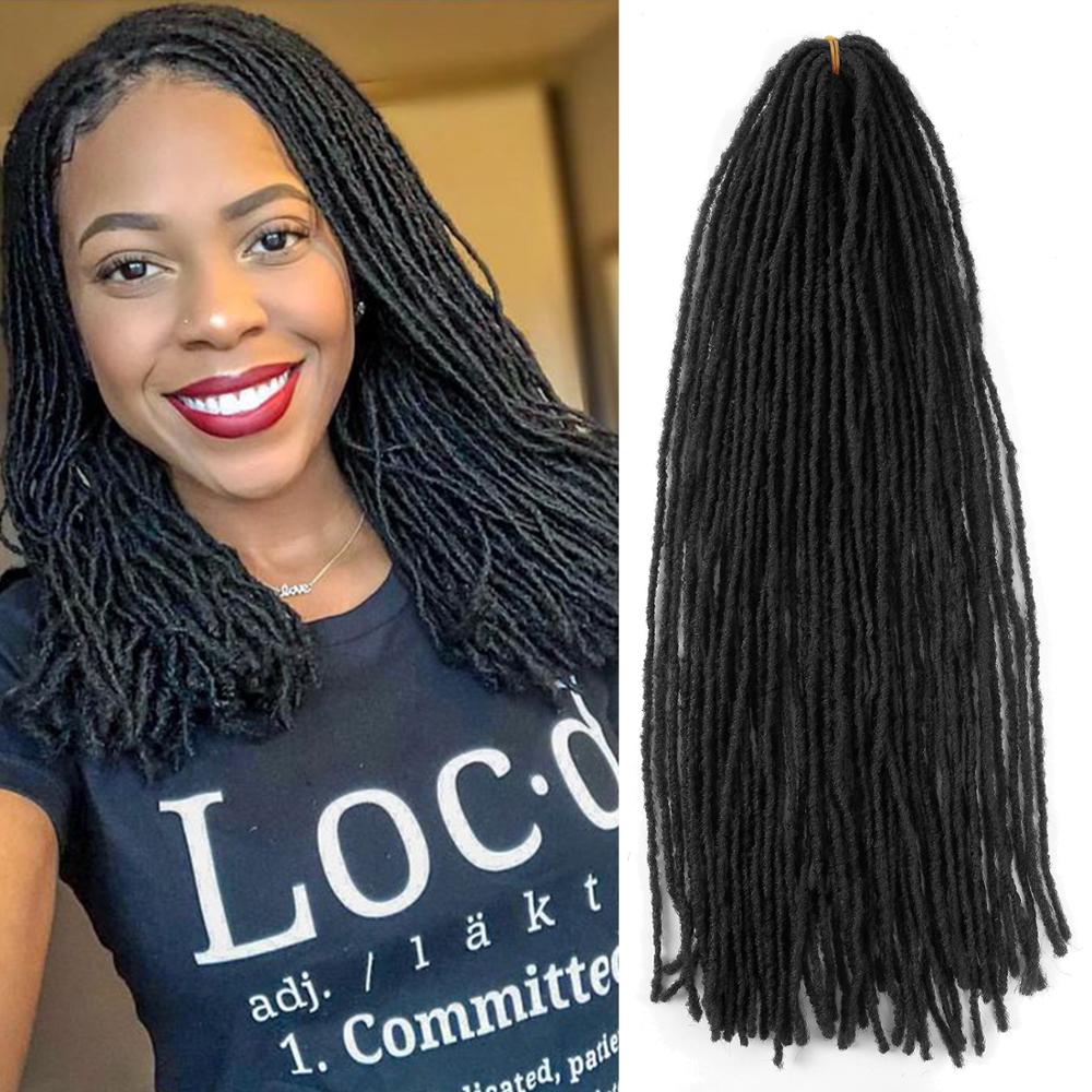 Braids Slender Straight Goddess Faux Locs Crochet Hair Synthetic Sister Locs Crochet Hair Braids Synthetic Braiding