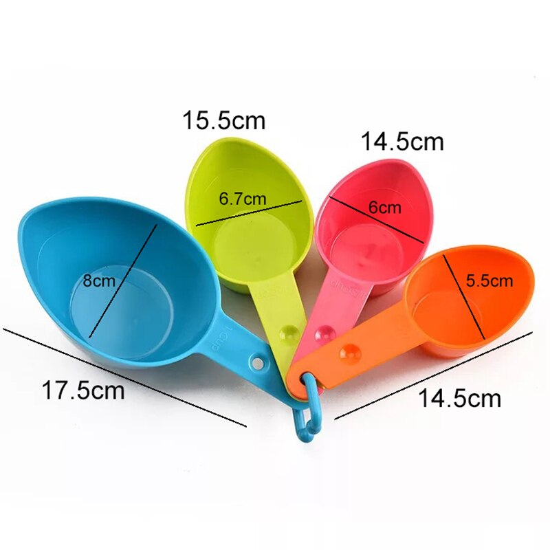 4PCS Measuring Spoons Set Kitchen Measuring Cups Dry and Liquid Ingredients Measuring Tools Baking Utensil Set