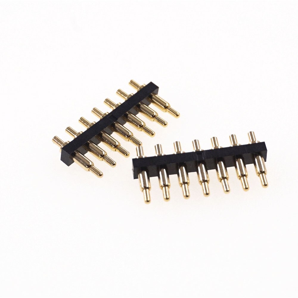 2.54mm Pitch Plug-in Board Spring Thimble Pogo Pin 2 3 4 5 6 7-pin Height 7.0mm