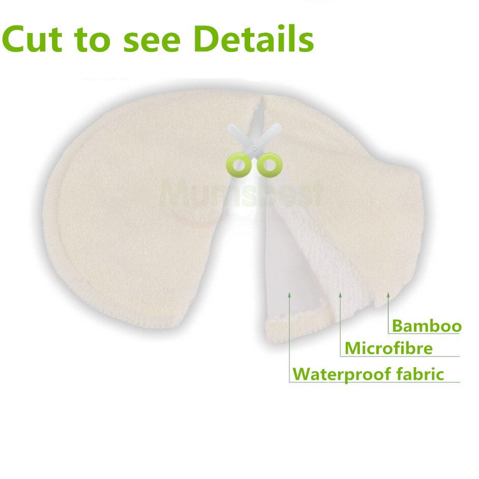 [Mumsbest] 4 PCS Ecological Reusable Nursing pads Bamboo Breast Pads Bamboo Washable Contoured Feeding pads For Women Contoured