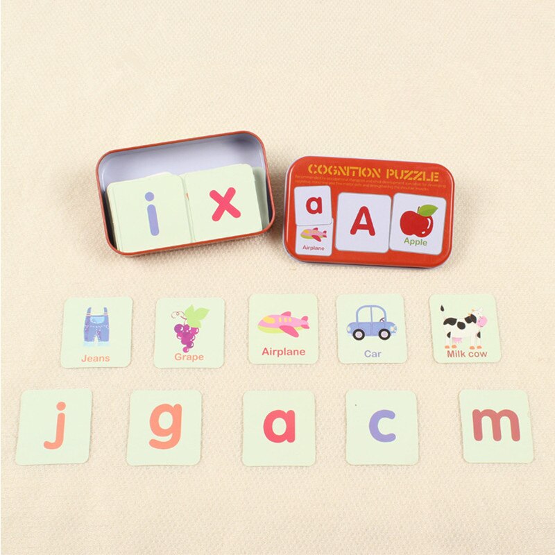 Kinderen Speelgoed Zuigeling Vroege Hoofd Start Training Puzzel Cognitieve Kaart Brief/vorm/Dier/Digitale Set Paar Puzzel Baby