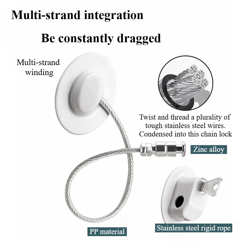 Fechadura de segurança infantil, trava dupla sem perfuração, limitador de janela, alumínio, porta, janela, fechaduras de segurança