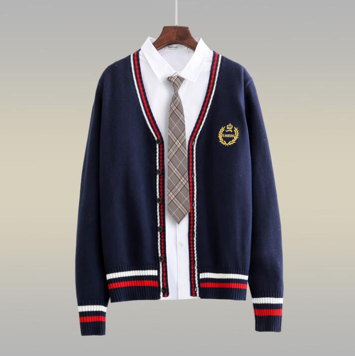 Sweater cardigan School uniform High school student 130-160cm Spring: M