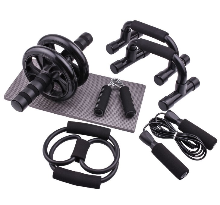 Ab Roller Abdominale Tonificerend Wiel Abdominale Reducer Combinatie Set Buikspier Tonificerend Wiel Indoor Fitness Apparatuur: GRAY