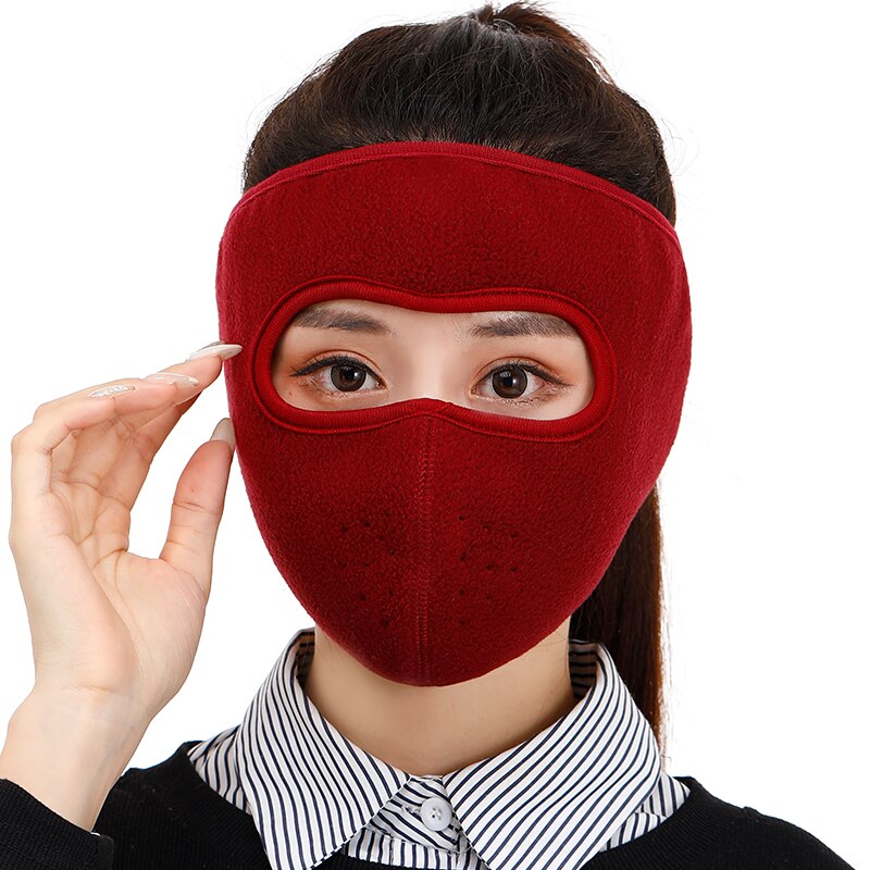 Warm Winter Ski Sneeuw Sjaal Motorfiets Gezichtsmasker Outdoor Sport Nek Beschermen Motorfiets Gezichtsmasker: mask wine red