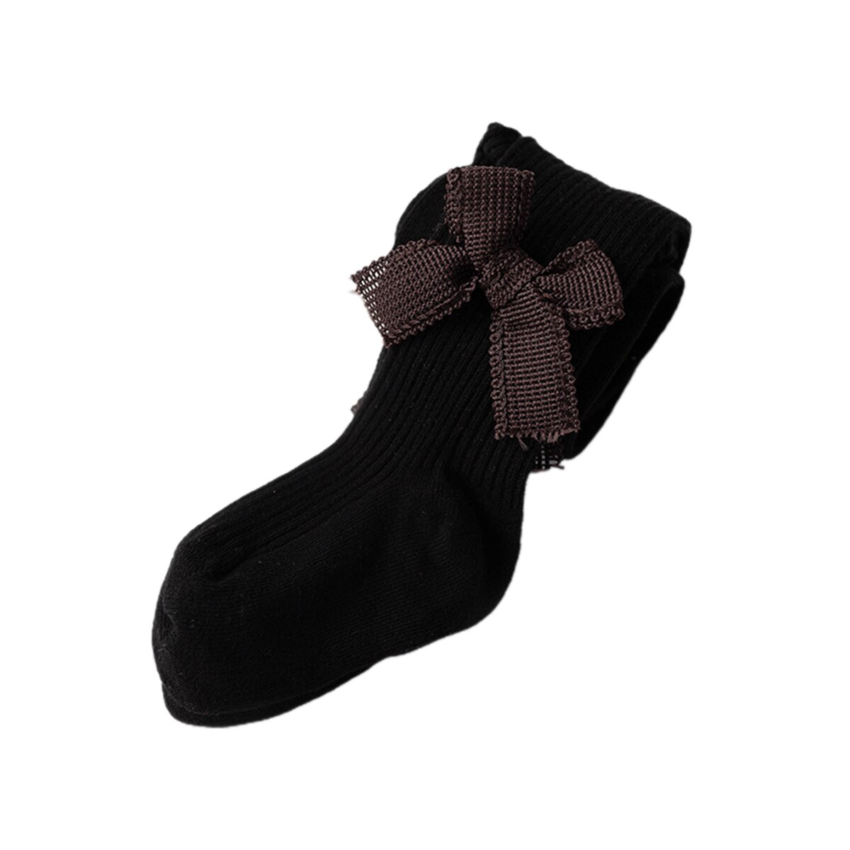 0-4 ans enfants printemps automne hiver collants nœud coton bébé filles collants enfants infantile tricoté Collant: Black / 0 to 1 Yrs