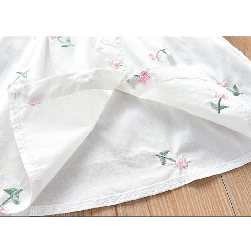 Camicia ricamata a maniche corte per bambina estiva per bambini camicia per bambina camicia per bambina camicia per bambini