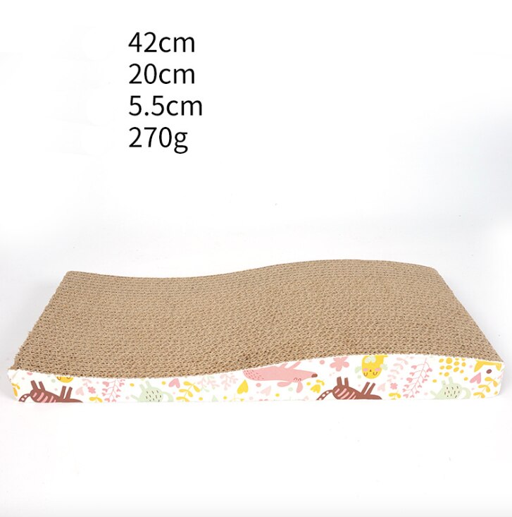 Cartoon Fun Cat Toys Cat Scratch Board S-Shaped Corrugated Paper With Cats Claw Grinding Nail Scraper Mat Mattress Cat Supplies: 009