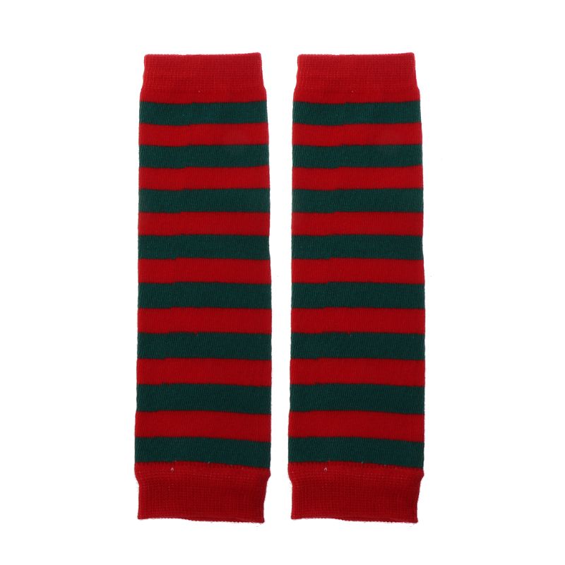 1 par de natal perna aquecedores menina menino menina algodão listra onda ponto leggings 14 cores bebê rastejando meias do bebê: 12