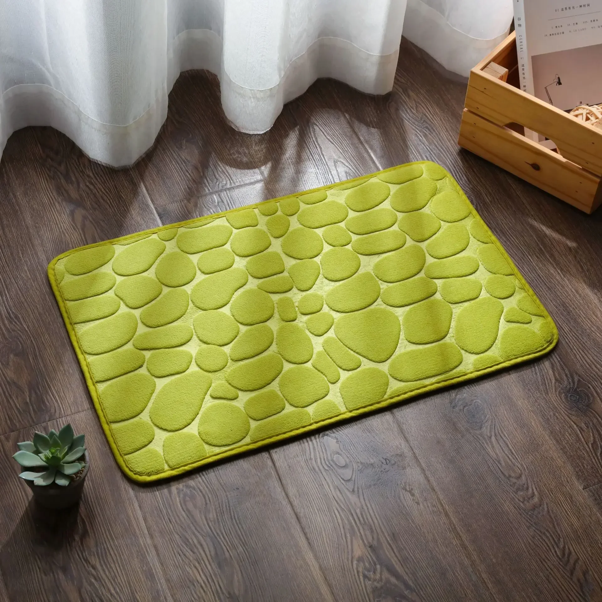 Absorbierende Schlecht bat matt Kopfstein pflaster geprägt rutsch feste matt Boden teppich Duschraum Fuß matt Erinnerung Schaum Kopfstein pflaster matt 40x60cm: Grün