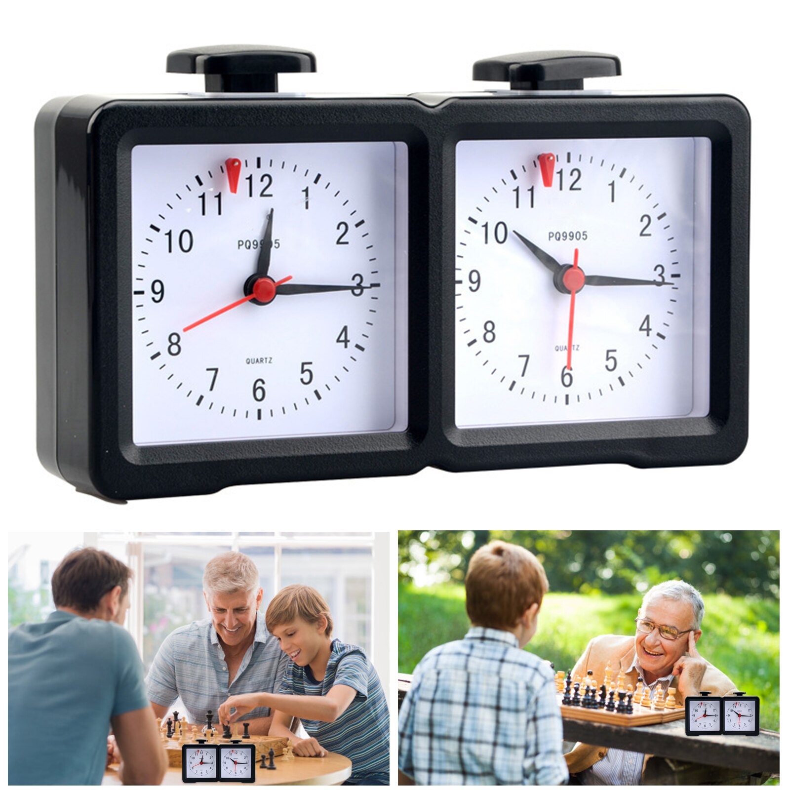 Schaken Klok Game Timer Concurrentie Klok Twee Led Schermen Digitale Schaken Timer Voor Tournament Board Game Analoge