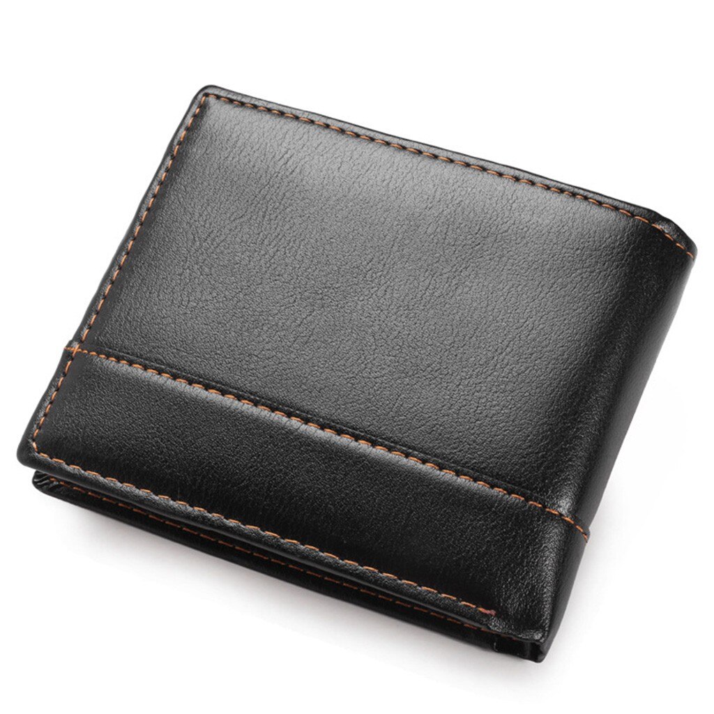 Mannen Parijs Lederen Card Cash Ontvangst Houder Organizer Bifold Purse