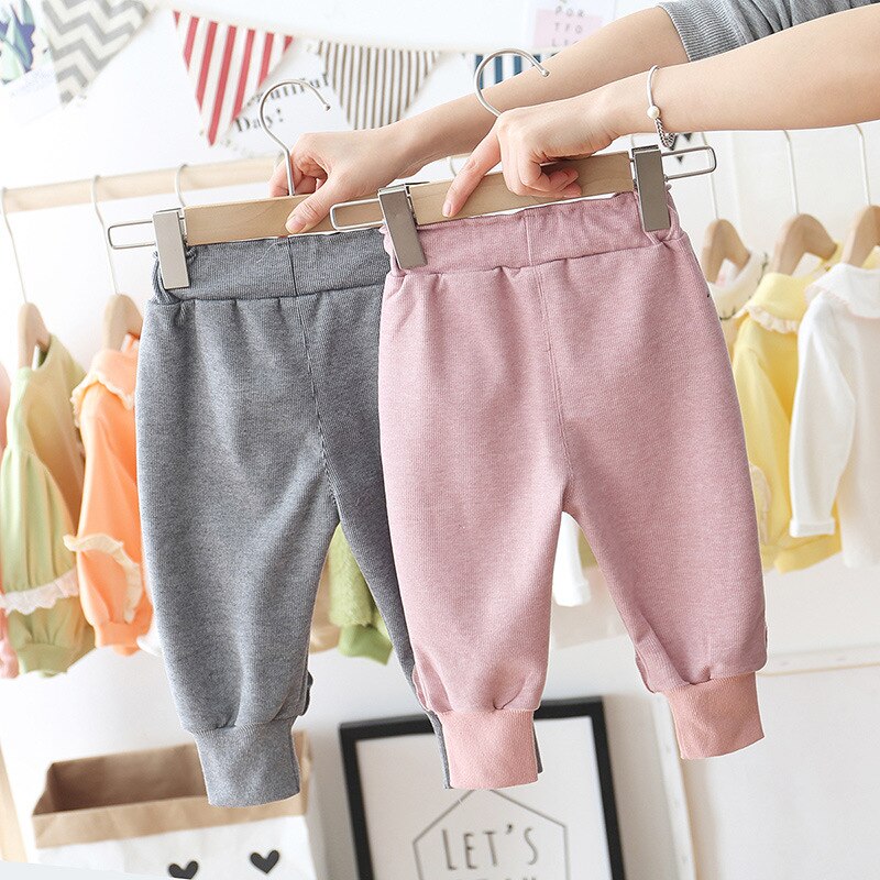 Primavera outono crianças calças do bebê meninas casual gravata borboleta polka calças roupas de bebê longo princesa calças crianças