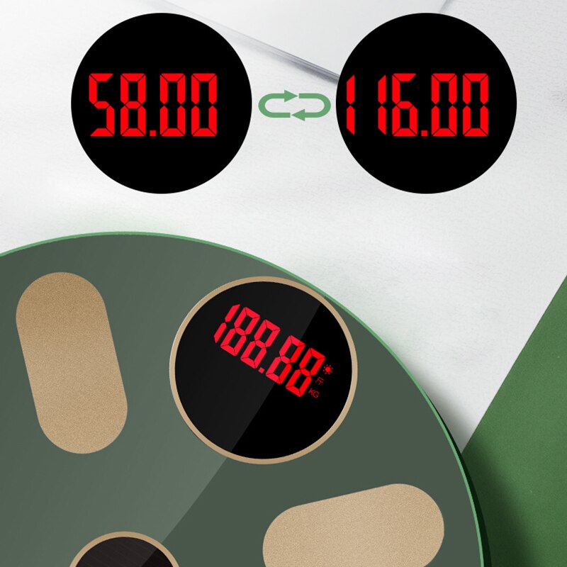 Bathroom Scale Smart LED Display Digital Scale Body Weight BMI Bluetooth Scales Floor Body Weight 3 Color