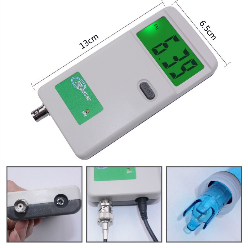 Yieryi Portable PH-3012 PH meter LCD Display Water Acidity Tester Monitor for Aquarium Pool Biology Chemical With Plug