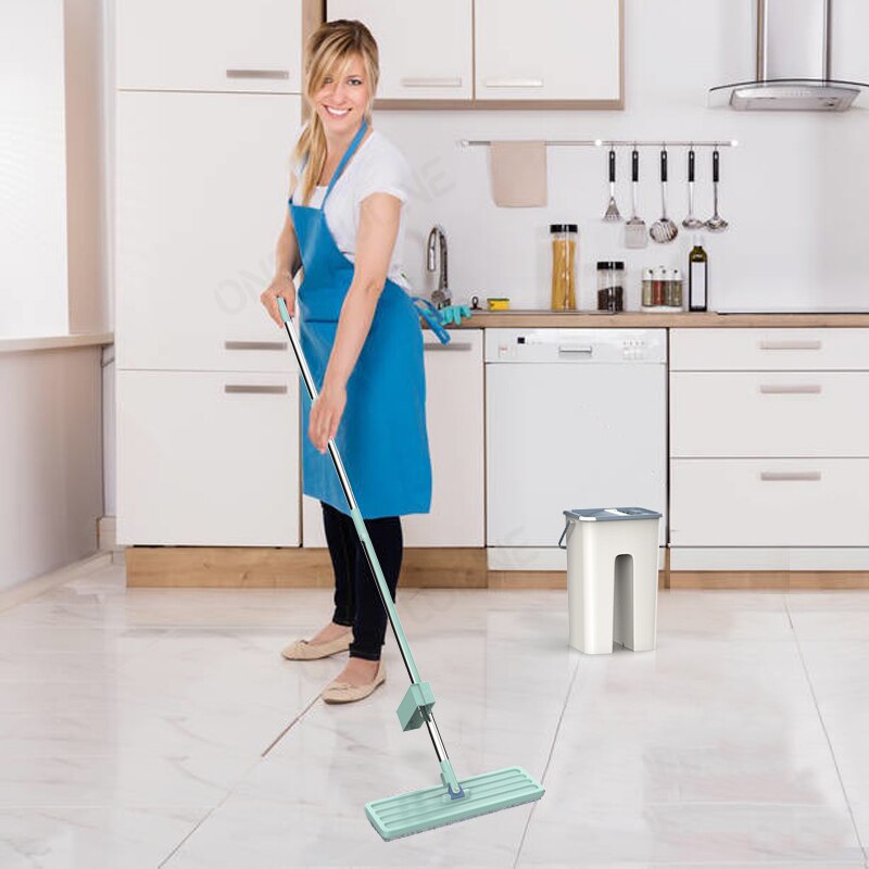 Self-Wringing Magic Mop Free Hand Washing Flat Mop Automatic Spin 360 Rotating Wooden Floor Mop Cleaner Lazy Household Cleaning
