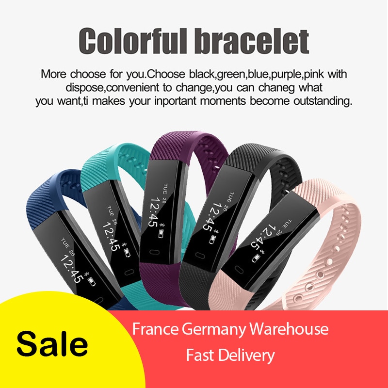 ID115 Fitness Tracker Smart Armband Stappenteller Bluetooth Smartband