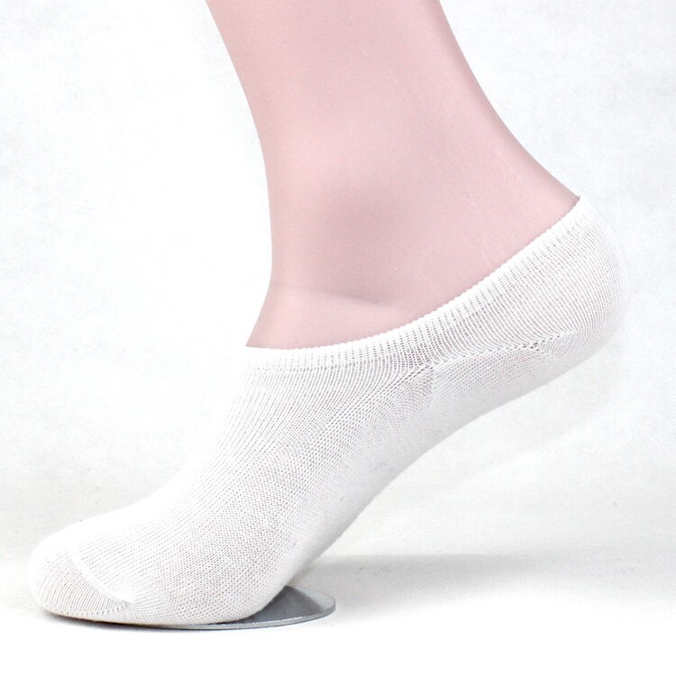 5 Pairs Boat Socks Spring Summer 8 Solid Colors Cotton Sock Slippers For Men Women: white