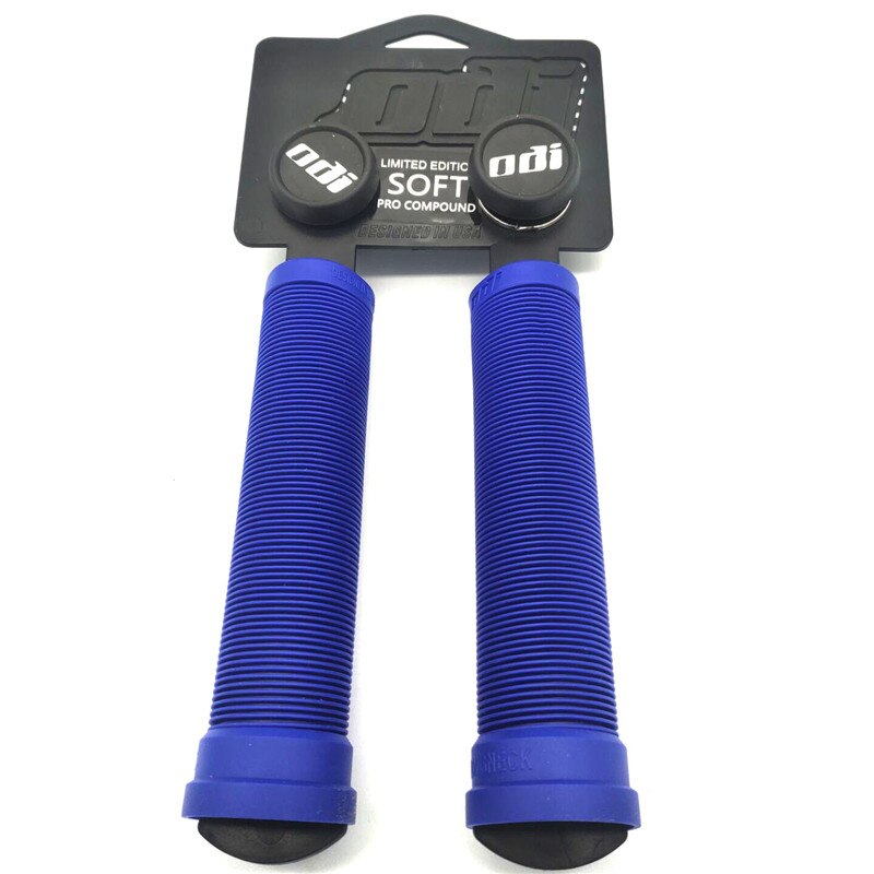 ODI MTB bicycle handlebar anti-skid shock absorber mountain bike bicycle balance bicycle handlebar silicone grip Accessories: Navy blue