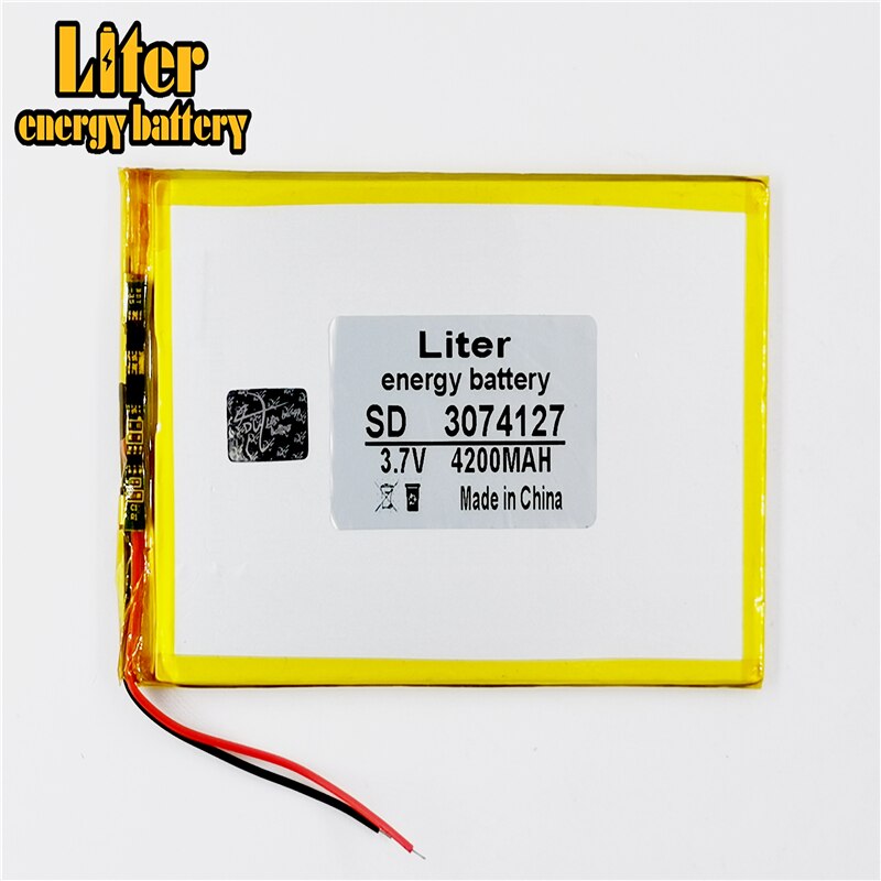 3.7V 4200 mah tablet battery brand tablet eneral polymer lithium battery 3074127