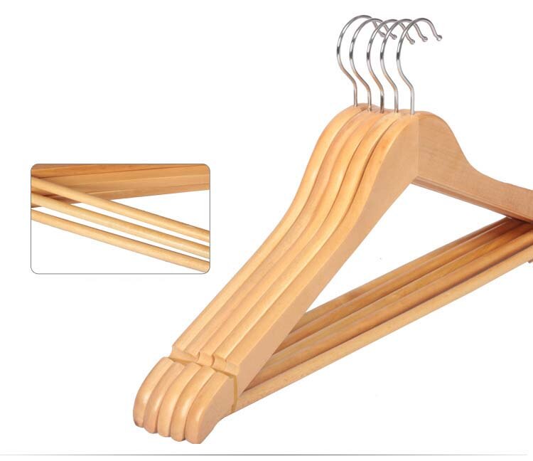 Kledinghangers van massief hout, droogrek, kledingwinkel, winkeldisplay, showpak, overhemd, broek, ondergoed, kastorganizer, 1 stuk