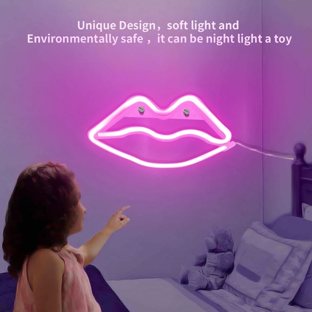 LED néon suspendus lumières coeur amour signe décoratif néon applique murale pour barre ou filles chambre décoration proposition créative