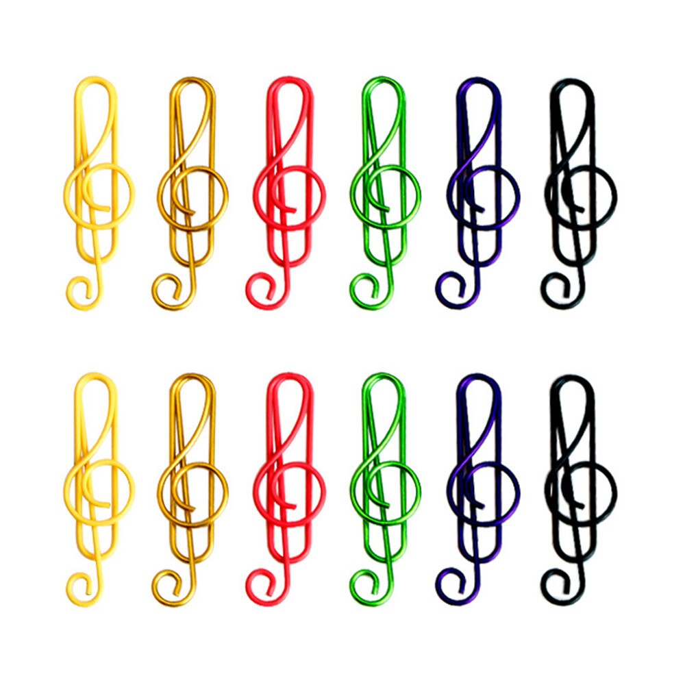 50 stücke Bindemittel Clips Bunte Papier Clips, Musical Notation Geformt, Notenschlüssel bilden Büroklammern Lesezeichen Für Schule Büro Liefert